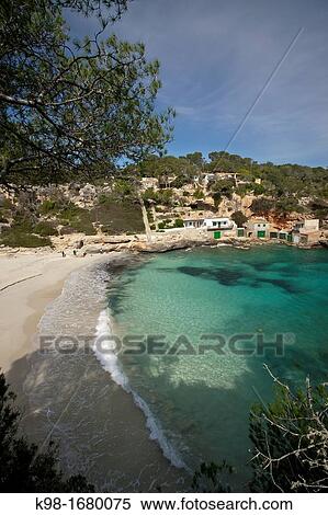Cala Llombards, Santanyi, Majorca, Balearic Islands, Spain View Large Photo Image Stock Photography - Cala Llombards, Santanyi, Majorca, Balearic Islands, Spain. Fotosearch