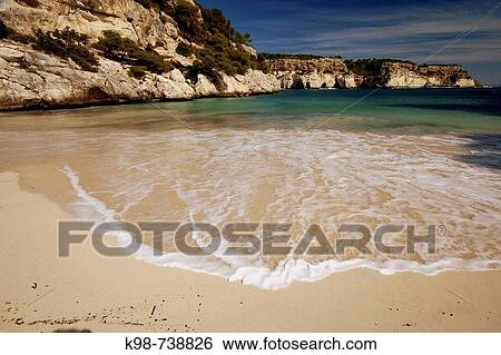 Stock Photograph - Cala Macarella, Ciutadella. Minorca, Balearic Islands, Spain. Fotosearch
