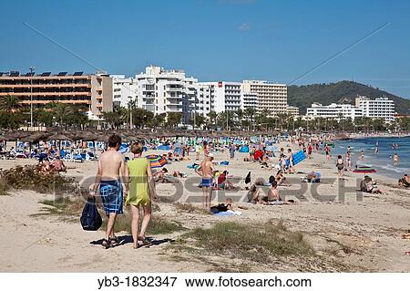 Cala Millor, Mallorca, Spain View Large Photo Image Stock Photo - Cala Millor, Mallorca, Spain. Fotosearch