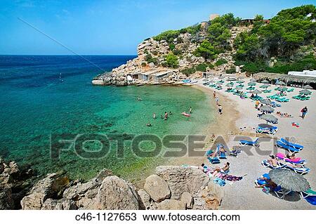 Cala Mol?. Ibiza. Balearic Islands. Spain. View Large Photo Image Stock Image - Cala Mol?. Ibiza. Balearic Islands. Spain.. Fotosearch