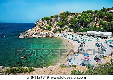 Stock Photo - Cala Mol?. Ibiza. Balearic Islands. Spain.. Fotosearch