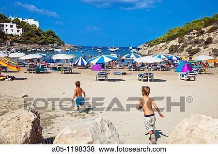 Cala Portitxol. Portinatx. Ibiza. Balearic Islands. Spain. View Large Photo Image Stock Photo - Cala Portitxol. Portinatx. Ibiza. Balearic Islands. Spain.. Fotosearch