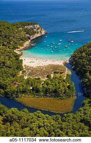 Cala Trebaluger. Minorca. Balearic Islands. Spain. View Large Photo Image Picture - Cala Trebaluger. Minorca. Balearic Islands. Spain.. Fotosearch