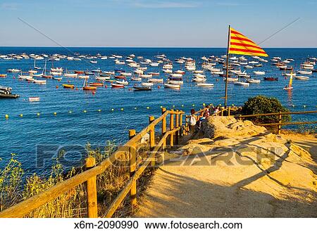 Calella de Palafrugell, Palafrugell. Costa Brava, Gerona. Catalonia, Spain, Europe. View Large Photo Image Stock Image - Calella de Palafrugell, Palafrugell. Costa Brava, Gerona. Catalonia, Spain, Europe.. Fotosearch
