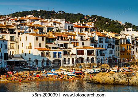 Stock Image - Calella de Palafrugell, Palafrugell. Costa Brava, Gerona. Catalonia, Spain, Europe.. Fotosearch