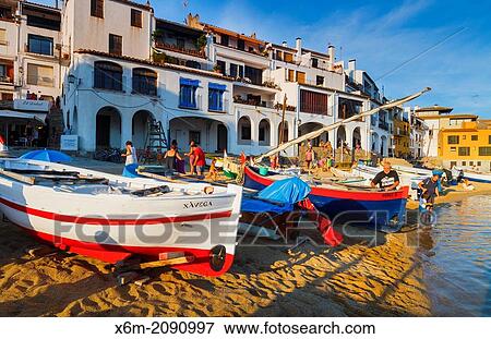 Calella de Palafrugell, Palafrugell. Costa Brava, Gerona. Catalonia, Spain, Europe. View Large Photo Image Stock Photo - Calella de Palafrugell, Palafrugell. Costa Brava, Gerona. Catalonia, Spain, Europe.. Fotosearch