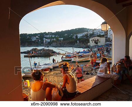 Calella de Palafrugell, Palafrugell. Costa Brava, Gerona. Catalonia, Spain, Europe. View Large Photo Image Stock Photo - Calella de Palafrugell, Palafrugell. Costa Brava, Gerona. Catalonia, Spain, Europe.. Fotosearch