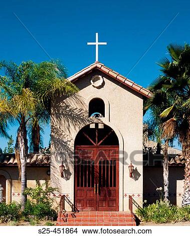 California Catholic Church, Spanish Style, Classrooms in background. Temecula, California. USA. View Large Photo Image Picture - California Catholic Church, Spanish Style, Classrooms in background. Temecula, California. USA.. Fotosearch