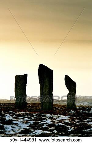 Callanish prehistoric stone circle Island of Lewis, Outer Hebrides, Scotland Three of the 5000 year old alignment megaliths View Large Photo Image Stock Image - Callanish prehistoric stone circle Island of Lewis, Outer Hebrides, Scotland Three of the 5000 year old alignment megaliths. Fotosearch