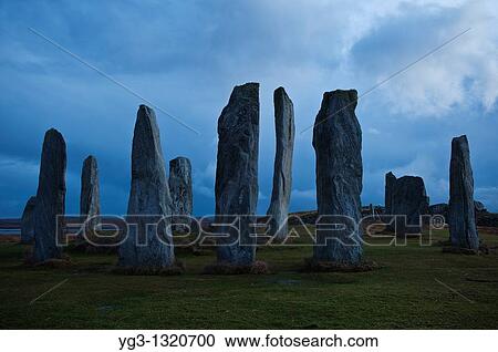 Stock Image - Callanish Standing Stones, Isle of Lewis, Western Isles, Scotland. Fotosearch