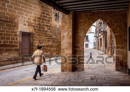 Calle de Roque Rojas, at left facade of Church, Iglesia de San Pablo, Ubeda, Andalusia, Spain View Large Photo Image Stock Photo - Calle de Roque Rojas, at left facade of Church, Iglesia de San Pablo, Ubeda, Andalusia, Spain. Fotosearch