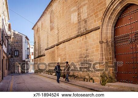 Calle de Roque Rojas, at right facade of Church, Iglesia de San Pablo, Ubeda, Andalusia, Spain View Large Photo Image Picture - Calle de Roque Rojas, at right facade of Church, Iglesia de San Pablo, Ubeda, Andalusia, Spain. Fotosearch