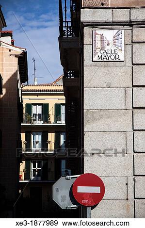 Calle Mayor, Madrid, Spain View Large Photo Image Stock Photo - Calle Mayor, Madrid, Spain. Fotosearch