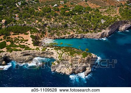 Calo del Moro y Cala S? Almunia. Majorca. Balearic Islands. Spain. View Large Photo Image Stock Photo - Calo del Moro y Cala S? Almunia. Majorca. Balearic Islands. Spain.. Fotosearch
