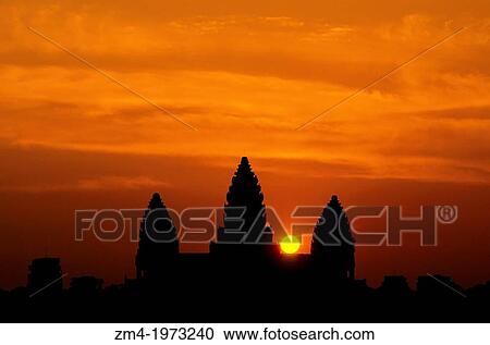 CAMBODIA, SIEM REAP, ANGKOR WAT, SUNRISE, CENTRAL STRUCTURE. View Large Photo Image Stock Image - CAMBODIA, SIEM REAP, ANGKOR WAT, SUNRISE, CENTRAL STRUCTURE.. Fotosearch