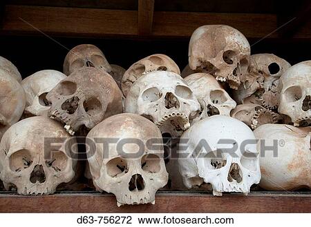 Cambodia The Killing Fields National Memorial, Phnom Penh Skulls of victims killed by Khmer Rouge View Large Photo Image Stock Image - Cambodia The Killing Fields National Memorial, Phnom Penh Skulls of victims killed by Khmer Rouge. Fotosearch