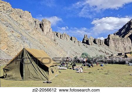 Camp in the Markha Valley, Himalaya range, Ladakh, Jammu and Kashmir state, India View Large Photo Image Stock Image - Camp in the Markha Valley, Himalaya range, Ladakh, Jammu and Kashmir state, India. Fotosearch