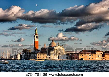 Campanili and cathedral, San Giorgio Maggiore Island, Venice, Veneto, Italy View Large Photo Image Stock Photography - Campanili and cathedral, San Giorgio Maggiore Island, Venice, Veneto, Italy. Fotosearch