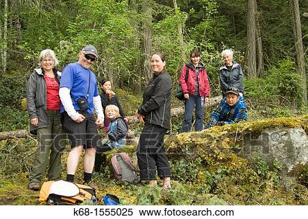Stock Photography - campers on Salt Spring Island, BC, Canada. Fotosearch