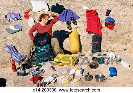 Camping gear spread out. Utah. USA View Large Photo Image Stock Photo - Camping gear spread out. Utah. USA. Fotosearch