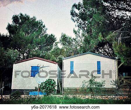 Camping Village Simuni, Island Pag, Croatia, Europe. View Large Photo Image Stock Photo - Camping Village Simuni, Island Pag, Croatia, Europe.. Fotosearch