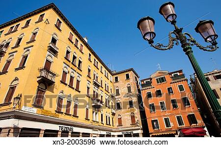 Stock Photograph - Campo San Geremia, Cannaregio district, Venice, Veneto, Italy, Europe.. Fotosearch
