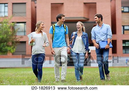 Stock Image - Campus, Students, School of Business, UPV, EHU, University of Basque Country, San Sebastian, Donostia, Gipuzkoa, Basque Country, Spain. Fotosearch