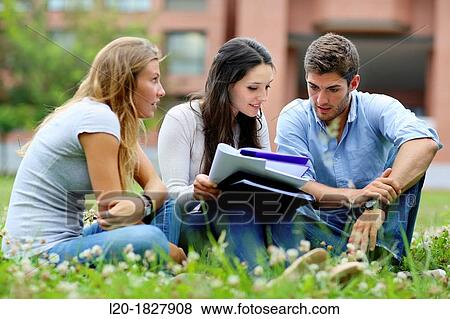 Stock Photo - Campus, Students, School of Business, UPV, EHU, University of Basque Country, San Sebastian, Donostia, Gipuzkoa, Basque Country, Spain. Fotosearch