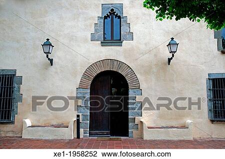 Can Banus farmhouse, s. XIV, Vilassar de Dalt, Catalonia, Spain. View Large Photo Image Stock Image - Can Banus farmhouse, s. XIV, Vilassar de Dalt, Catalonia, Spain.. Fotosearch