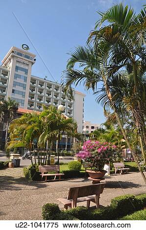 Can Tho (Vietnam): hotel by the riverside View Large Photo Image Stock Photography - Can Tho (Vietnam): hotel by the riverside. Fotosearch