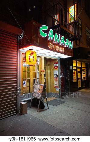 Canaan Sushi Japanese restaurant in theChelsea neighborhood in New York View Large Photo Image Stock Photography - Canaan Sushi Japanese restaurant in theChelsea neighborhood in New York. Fotosearch