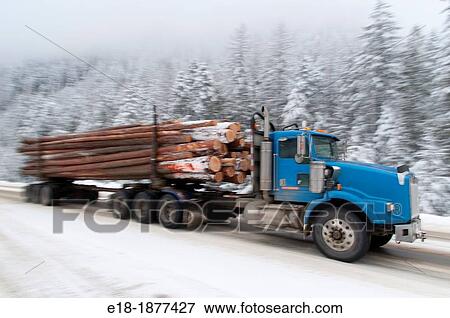 Canada, BC, Kootenays Logging truck traveling on snowy road on the Crowsnest Highway, BC Hwy 3 in the Monashee Mountains, southern interior of the province View Large Photo Image Stock Photo - Canada, BC, Kootenays Logging truck traveling on snowy road on the Crowsnest Highway, BC Hwy 3 in the Monashee Mountains, southern interior of the province. Fotosearch