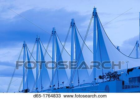 Stock Image - Canada, British Columbia, Vancouver, Canada Place, detail. Fotosearch