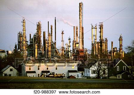 Canada, Nova Scotia, small oil refinery View Large Photo Image Stock Photo - Canada, Nova Scotia, small oil refinery. Fotosearch