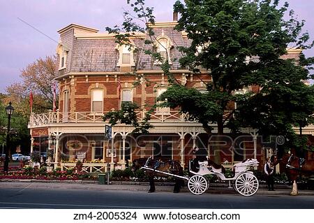 CANADA ONTARIO NIAGARA-ON-THE-LAKE, PRINCE OF WALES HOTEL, HORSE CARRIAGE. View Large Photo Image Picture - CANADA ONTARIO NIAGARA-ON-THE-LAKE, PRINCE OF WALES HOTEL, HORSE CARRIAGE.. Fotosearch