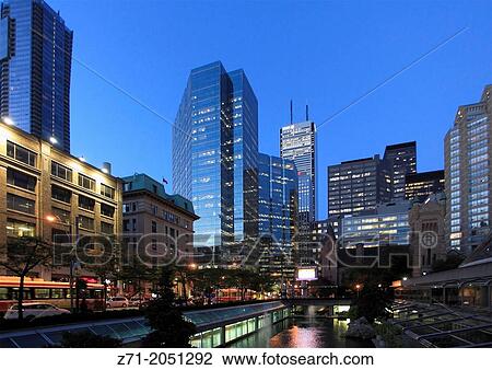Stock Image - Canada, Ontario, Toronto, Financial District, skyline,.. Fotosearch