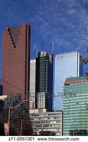 Canada, Ontario, Toronto, Financial District, skyscrapers,. View Large Photo Image Stock Image - Canada, Ontario, Toronto, Financial District, skyscrapers,.. Fotosearch