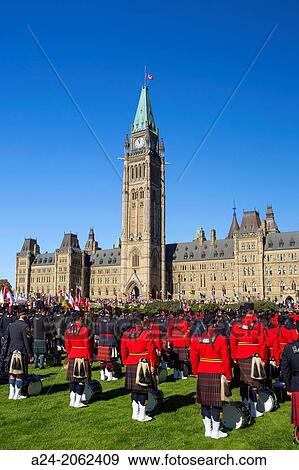 Canada, Ottawa City, Parliament Hill Center Block, Ceremony,. View Large Photo Image Stock Photo - Canada, Ottawa City, Parliament Hill Center Block, Ceremony,.. Fotosearch