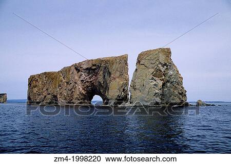 CANADA, QUEBEC, GASPE, PERCE, VIEW OF PERCE ROCK EPX. View Large Photo Image Stock Image - CANADA, QUEBEC, GASPE, PERCE, VIEW OF PERCE ROCK EPX.. Fotosearch