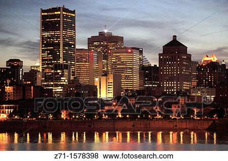Canada, Quebec, Montreal, downtown, skyline, View Large Photo Image Stock Photo - Canada, Quebec, Montreal, downtown, skyline,. Fotosearch