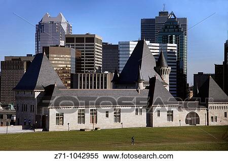 Stock Photography - Canada, Quebec, Montreal, downtown, skyline. Fotosearch