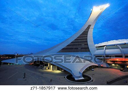 Stock Photo - Canada, Quebec, Montreal, Olympic Stadium,. Fotosearch