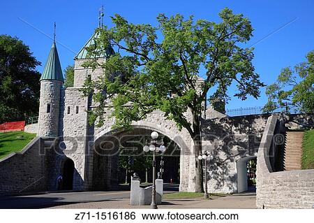 Canada, Quebec, Qu? bec City, Porte St-Louis Gate View Large Photo Image Stock Photograph - Canada, Quebec, Qu? bec City, Porte St-Louis Gate. Fotosearch
