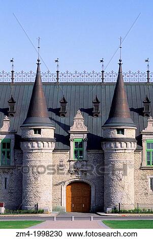 Stock Image - CANADA, QUEBEC, QUEBEC CITY, DRILL HALL.. Fotosearch
