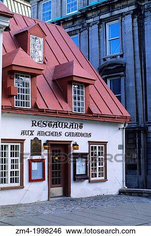 CANADA, QUEBEC, QUEBEC CITY, RESTAURANT AUX ANCIENS CANADIENS. View Large Photo Image Stock Photograph - CANADA, QUEBEC, QUEBEC CITY, RESTAURANT AUX ANCIENS CANADIENS.. Fotosearch