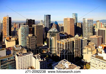 Canada, Vancouver, skyline, aerial view,. View Large Photo Image Stock Photo - Canada, Vancouver, skyline, aerial view,.. Fotosearch