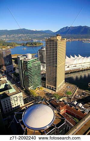 Canada, Vancouver, skyline, Coal Harbour, Canada Place,. View Large Photo Image Stock Image - Canada, Vancouver, skyline, Coal Harbour, Canada Place,.. Fotosearch