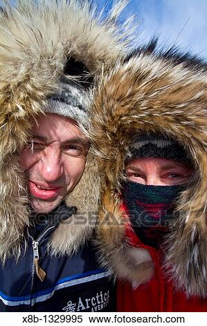Canadian photographer Gilles Pucheu and his wife Marianne in Arctic clothingk near their home in Yellowknife, Northwest Territories, Canada View Large Photo Image Stock Photography - Canadian photographer Gilles Pucheu and his wife Marianne in Arctic clothingk near their home in Yellowknife, Northwest Territories, Canada. Fotosearch
