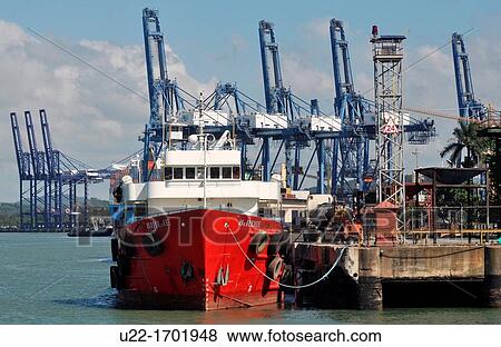 Canal de PanamB Panama: ship along the Canal View Large Photo Image Stock Photo - Canal de PanamB Panama: ship along the Canal. Fotosearch