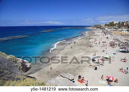 Canary Islands, Tenerife, Costa Adeje, Playa del Duque Duque Beach View Large Photo Image Stock Photo - Canary Islands, Tenerife, Costa Adeje, Playa del Duque Duque Beach. Fotosearch